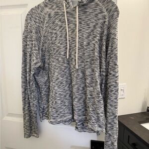 Aerie Black and White Quarter-Zip Sweater